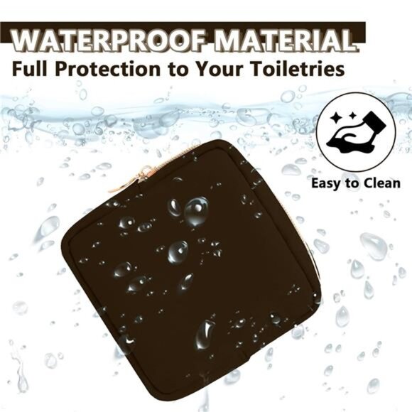 Mini Makeup Bag Cosmetic Pouch Travel Toiletry Organizer Nylon Zipper Purse - Picture 4 of 7